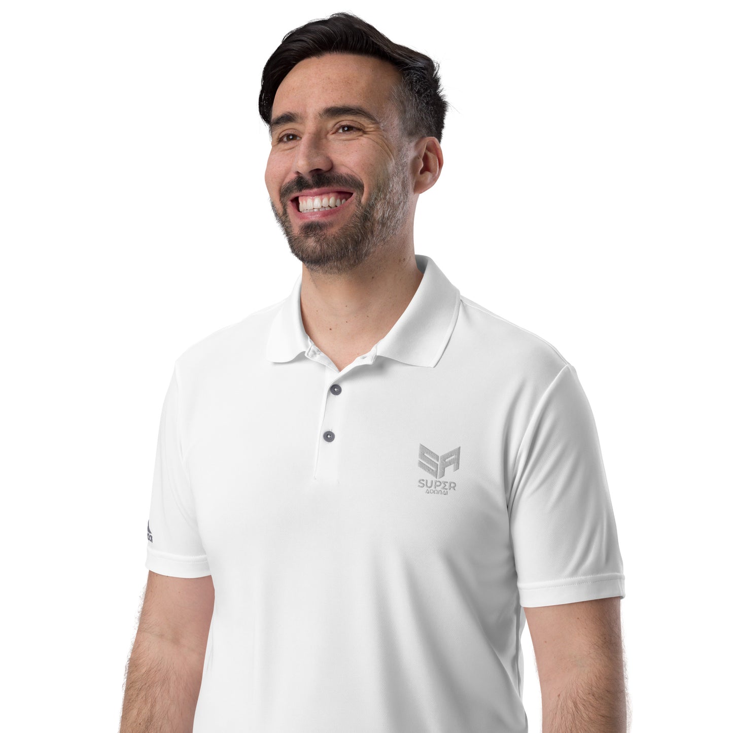 Superadonai SA logo adidas performance polo shirt