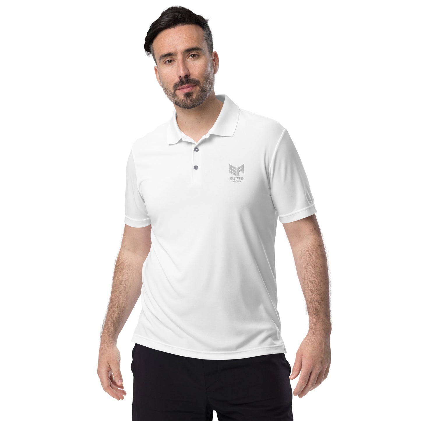 Superadonai SA logo adidas performance polo shirt