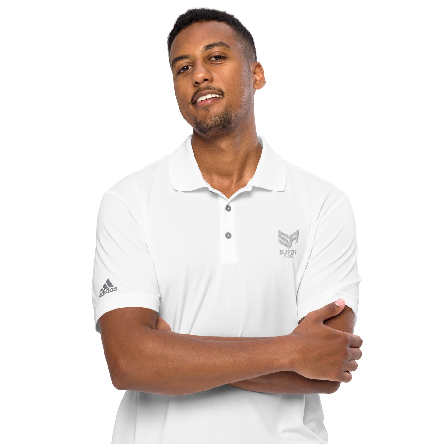 Superadonai SA logo adidas performance polo shirt