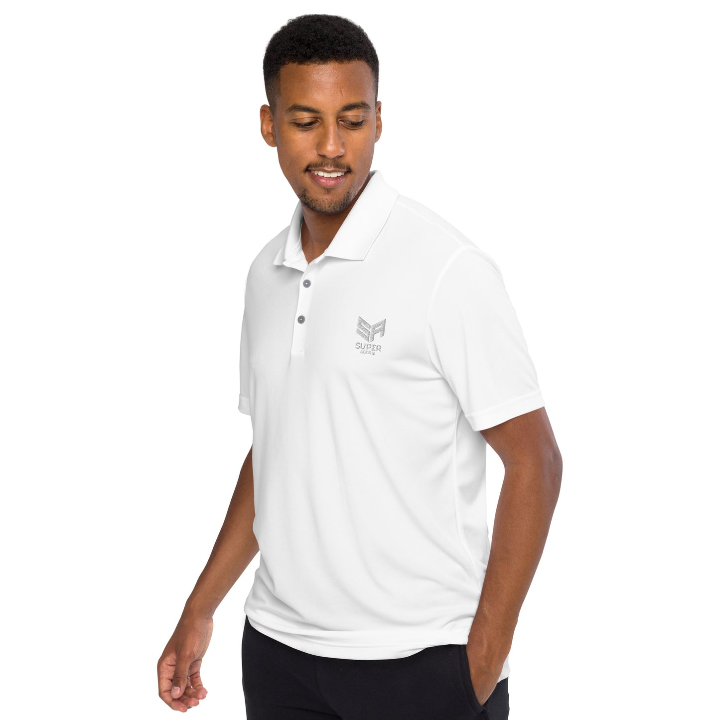 Superadonai SA logo adidas performance polo shirt