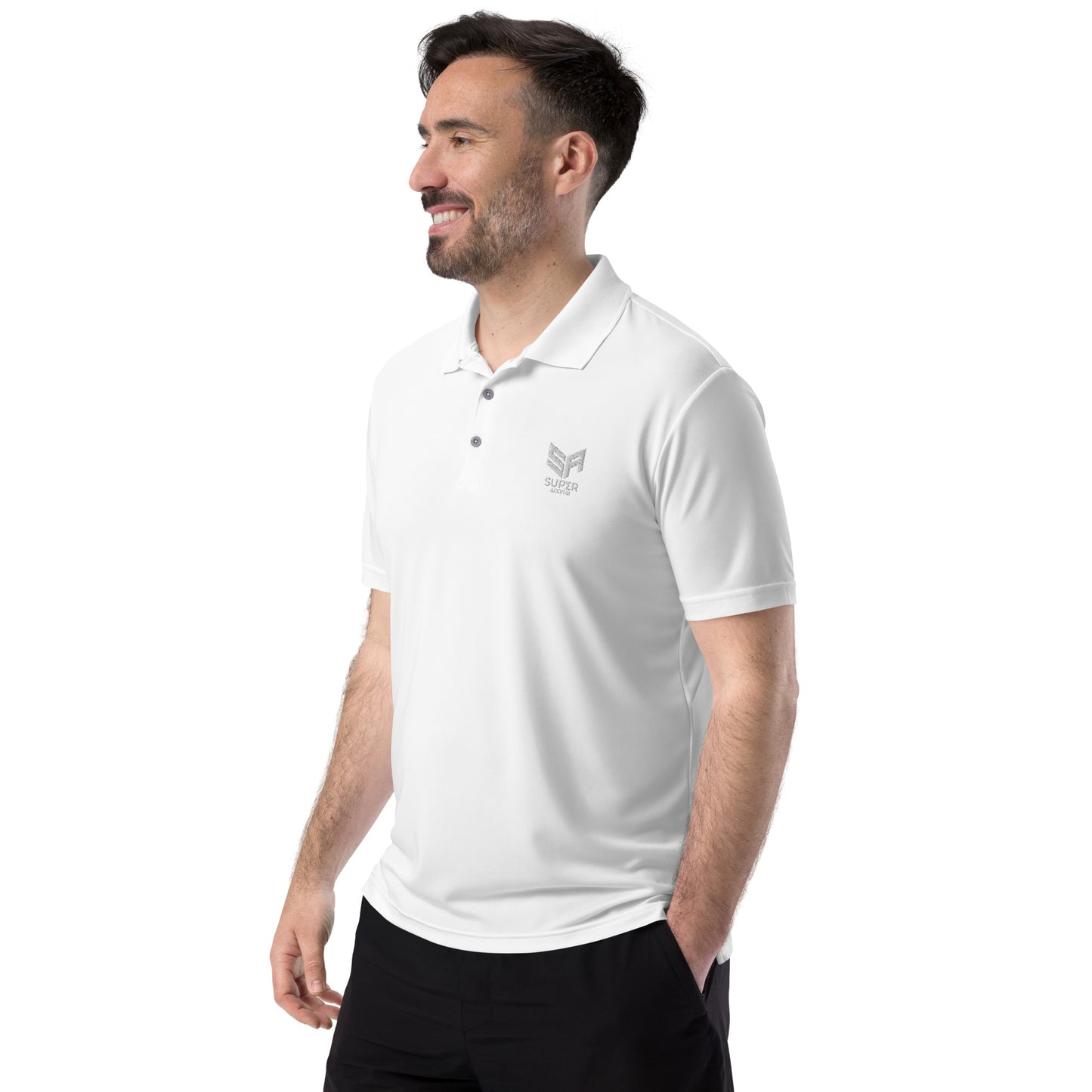 Superadonai SA logo adidas performance polo shirt