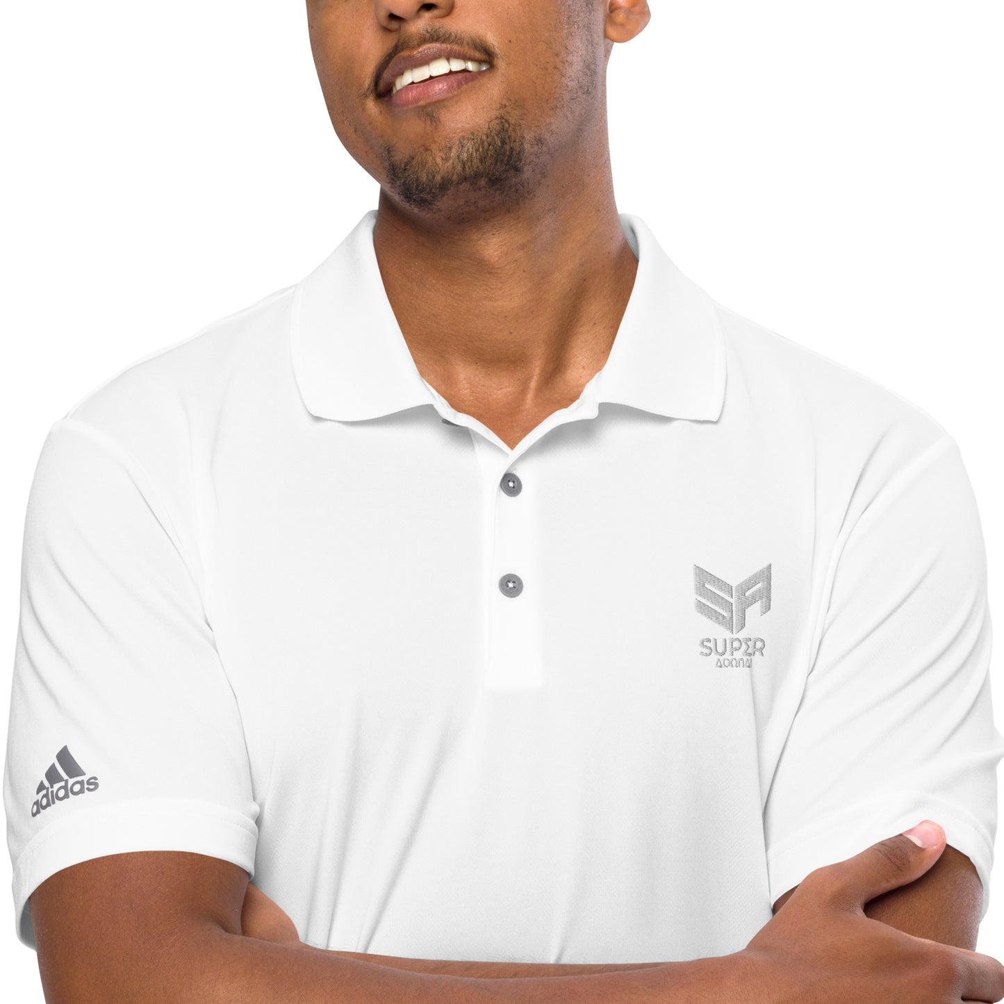 Superadonai SA logo adidas performance polo shirt