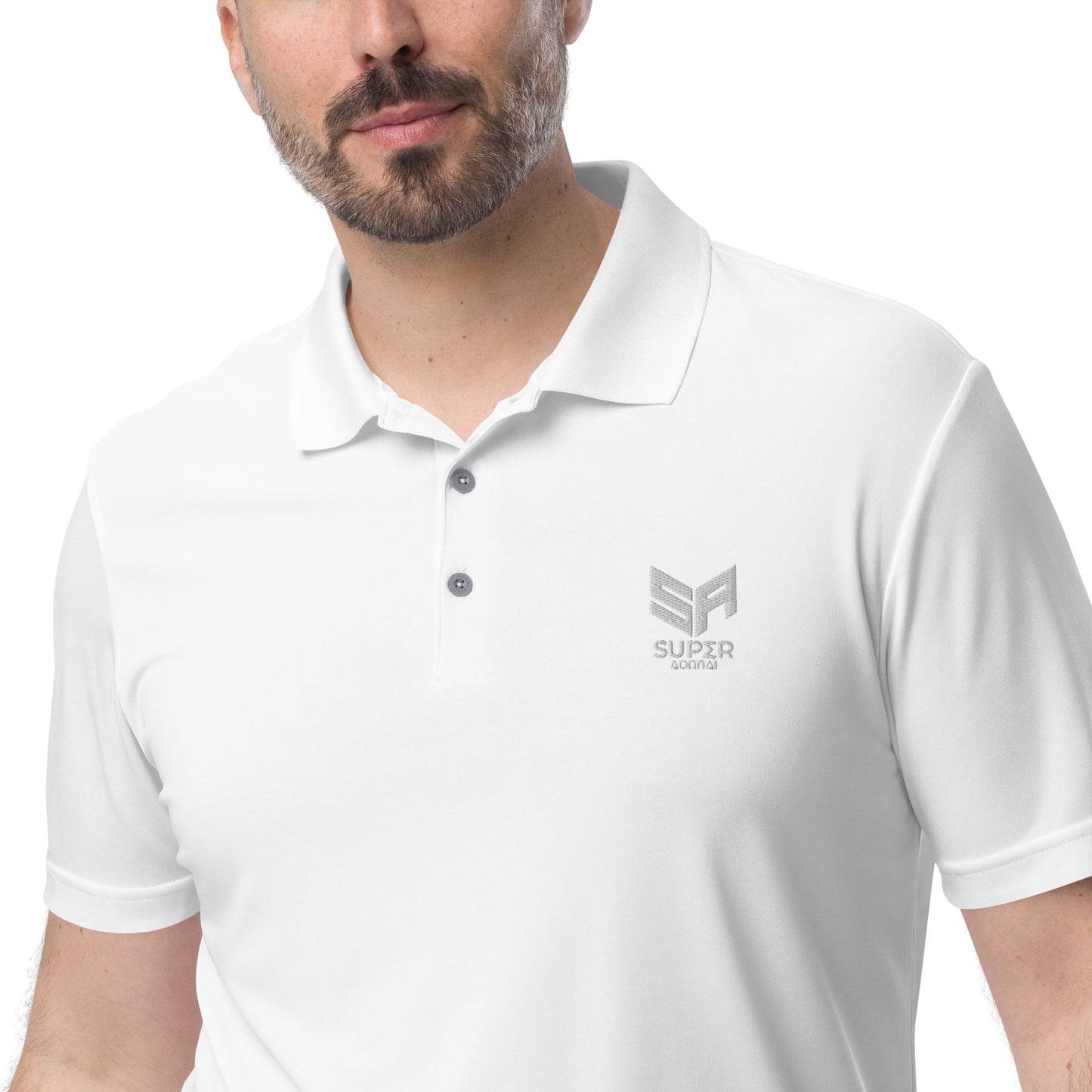 Superadonai SA logo adidas performance polo shirt