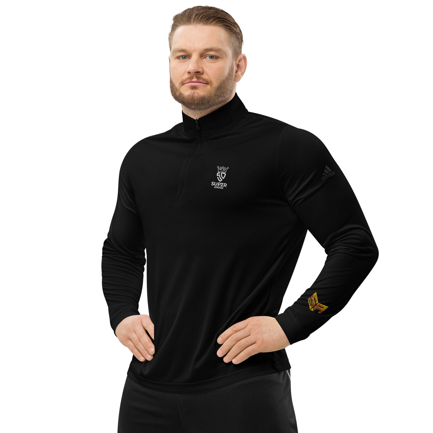 Superadonai crown Adidas Quarter zip pullover