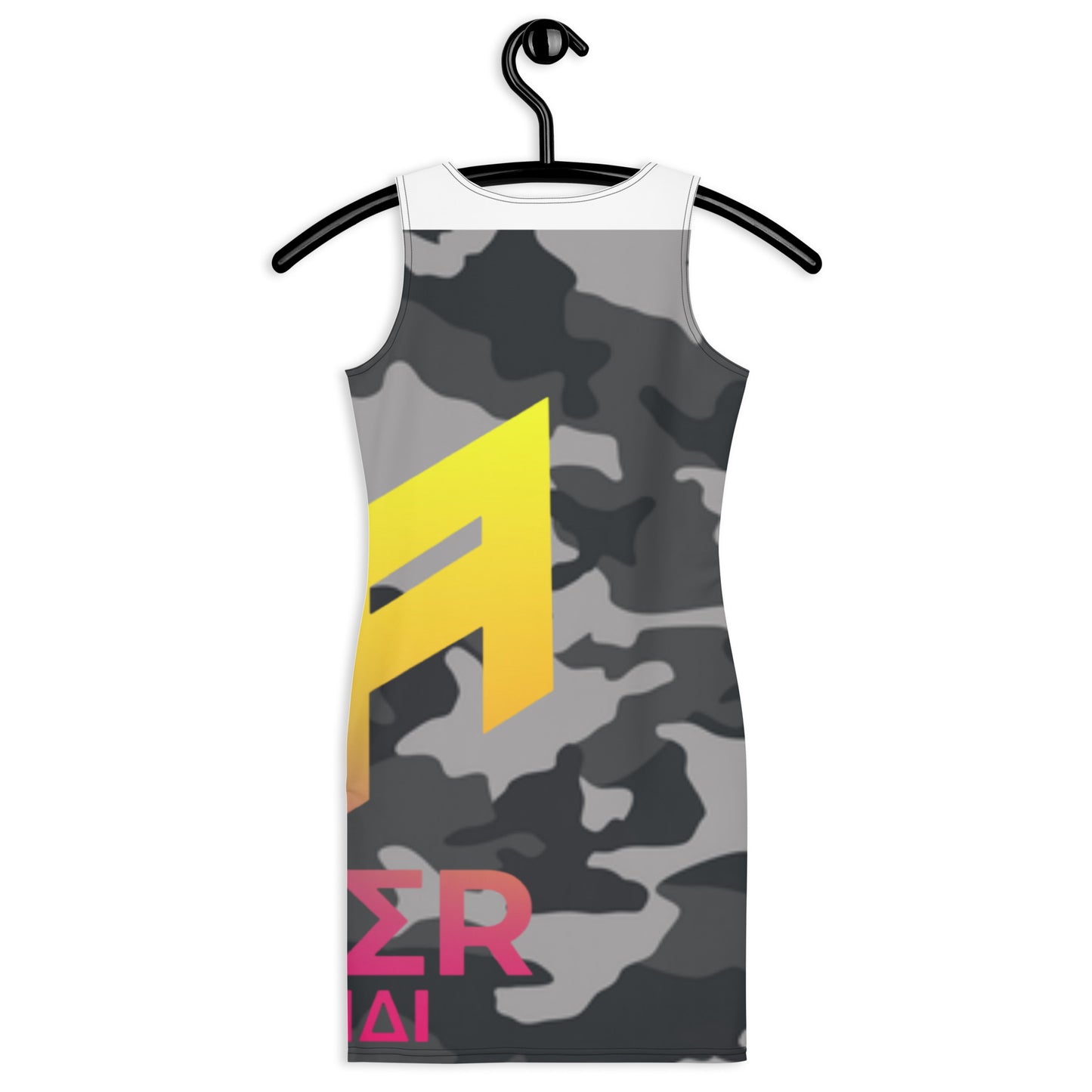 Superadonai SA Logo Army fatigue Bodycon dress