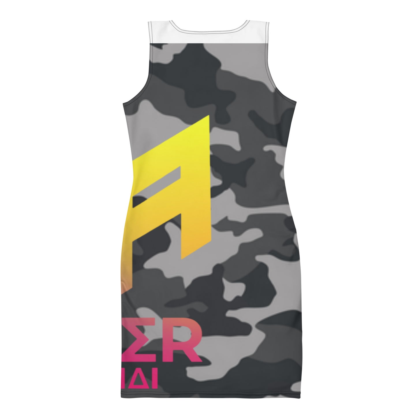 Superadonai SA Logo Army fatigue Bodycon dress