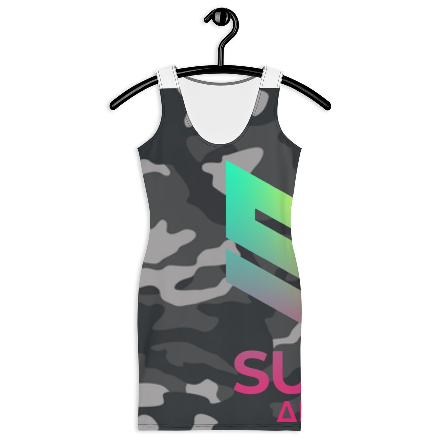 Superadonai SA Logo Army fatigue Bodycon dress