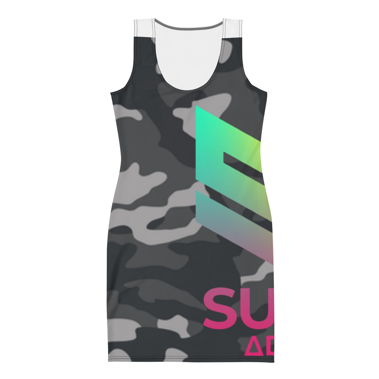 Superadonai SA Logo Army fatigue Bodycon dress
