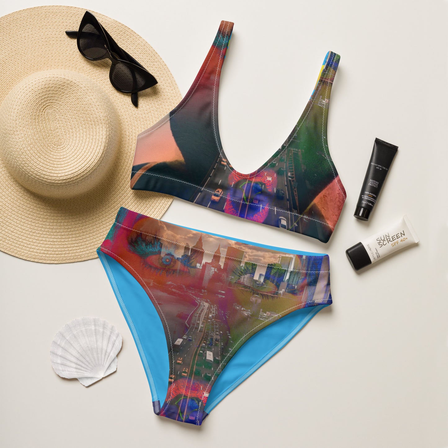 Superadonai Chali New York high-waisted bikini