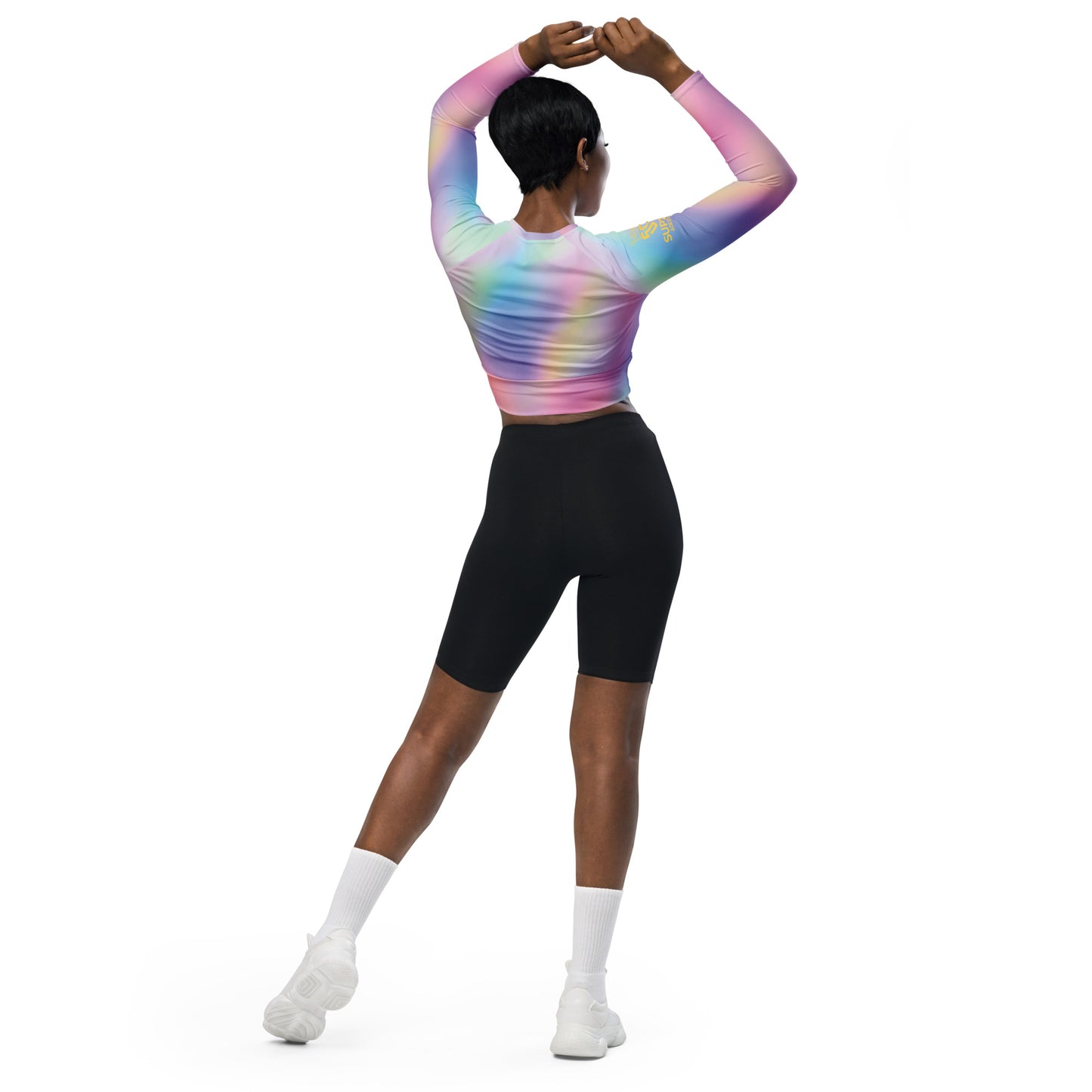 Superadonai SA Logo long-sleeve crop top