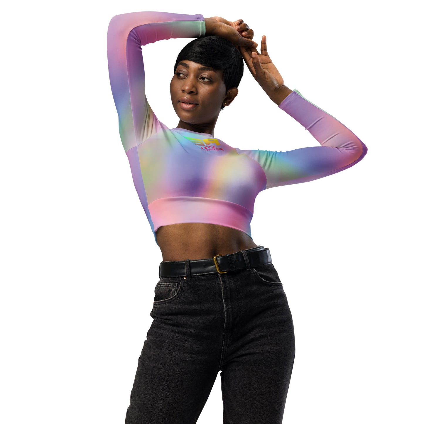 Superadonai SA Logo long-sleeve crop top