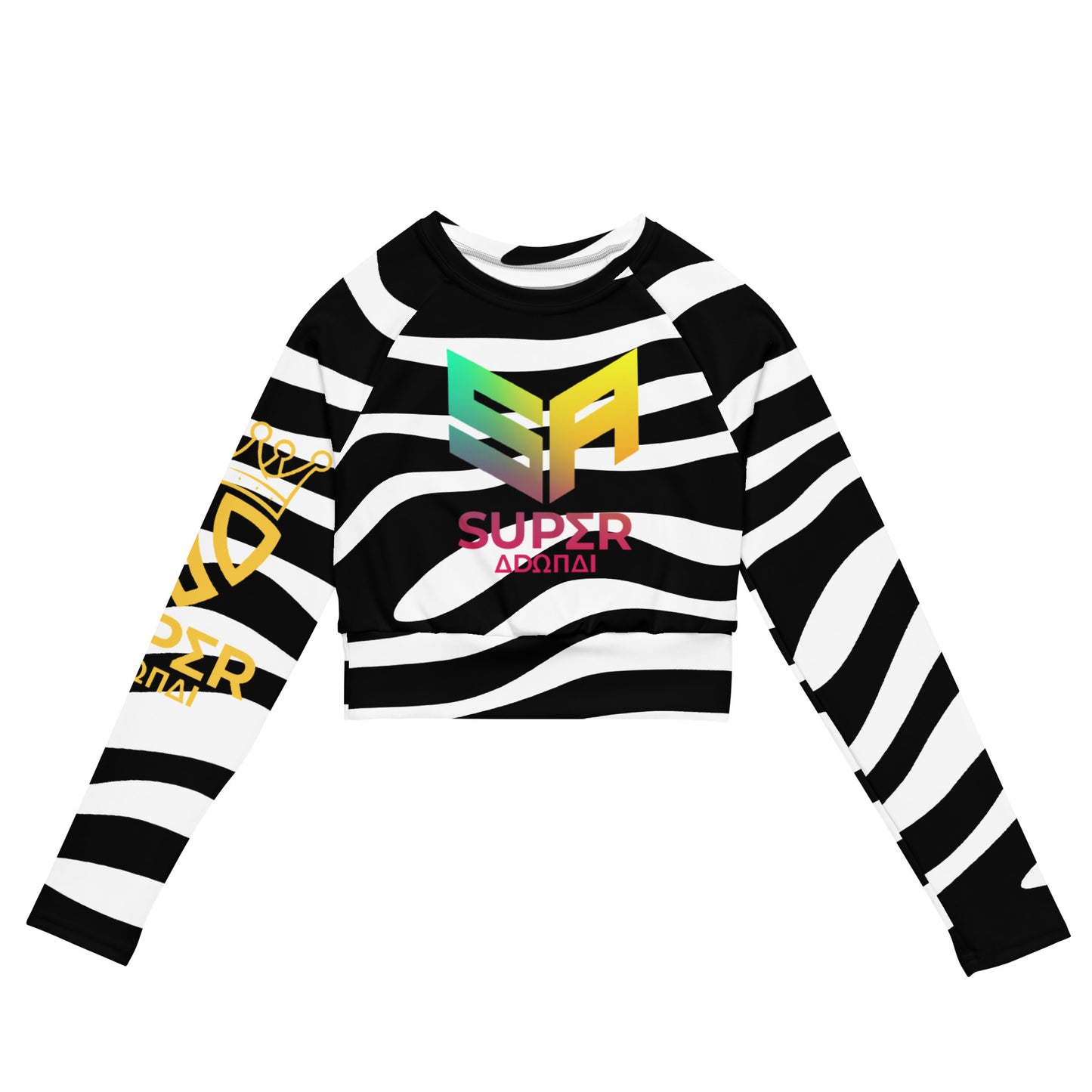 Superadonai SA Logo long-sleeve crop top