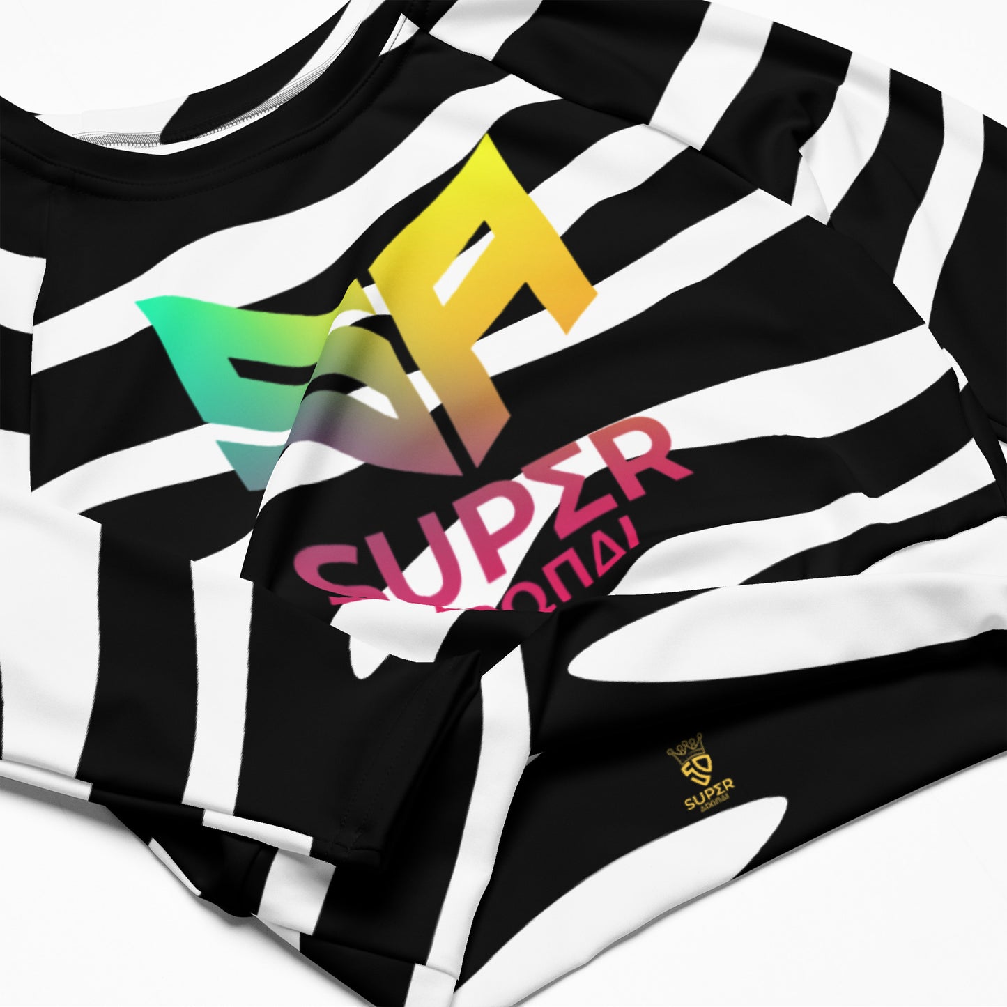 Superadonai SA Logo long-sleeve crop top