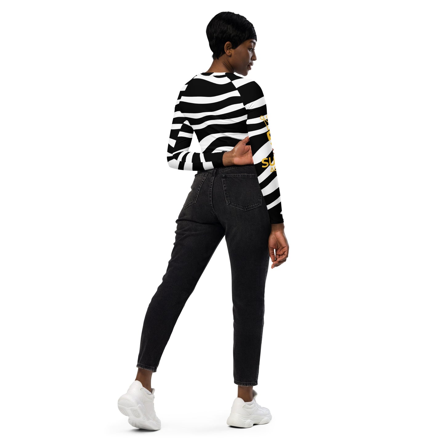 Superadonai SA Logo long-sleeve crop top