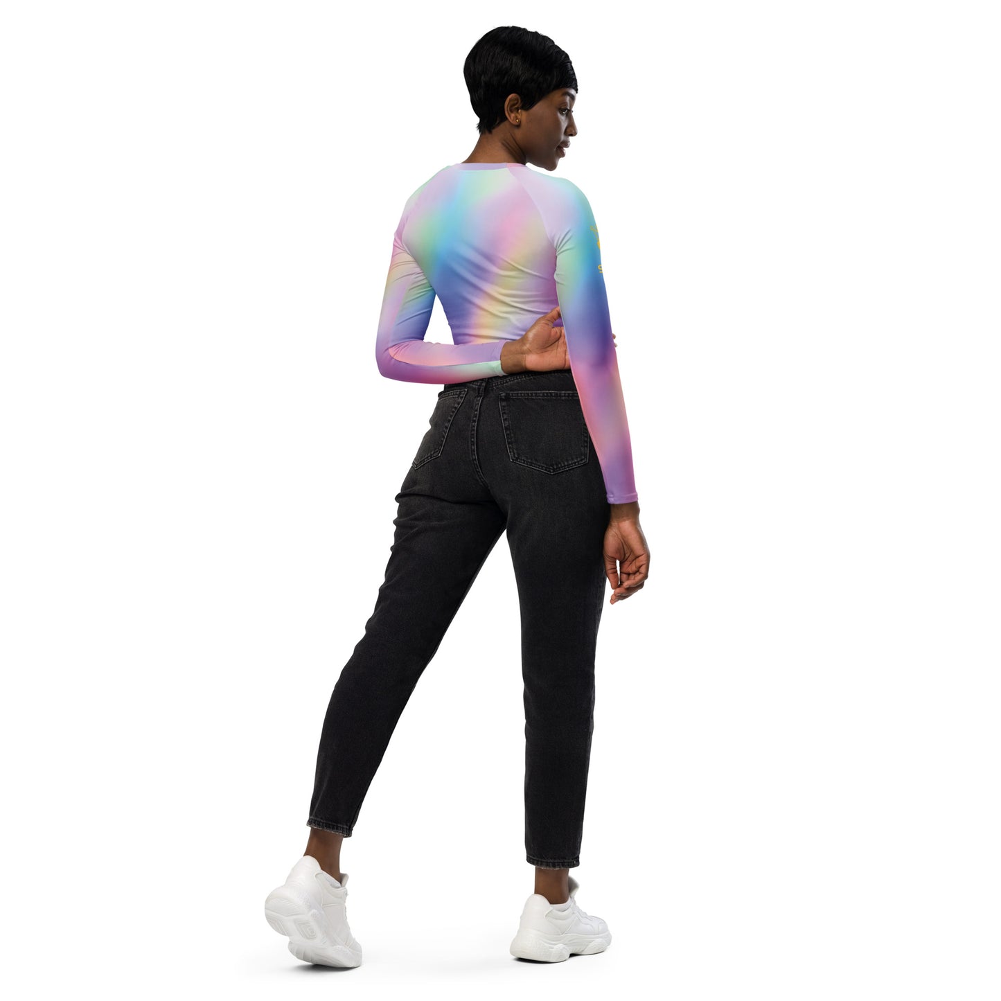 Superadonai SA Logo long-sleeve crop top