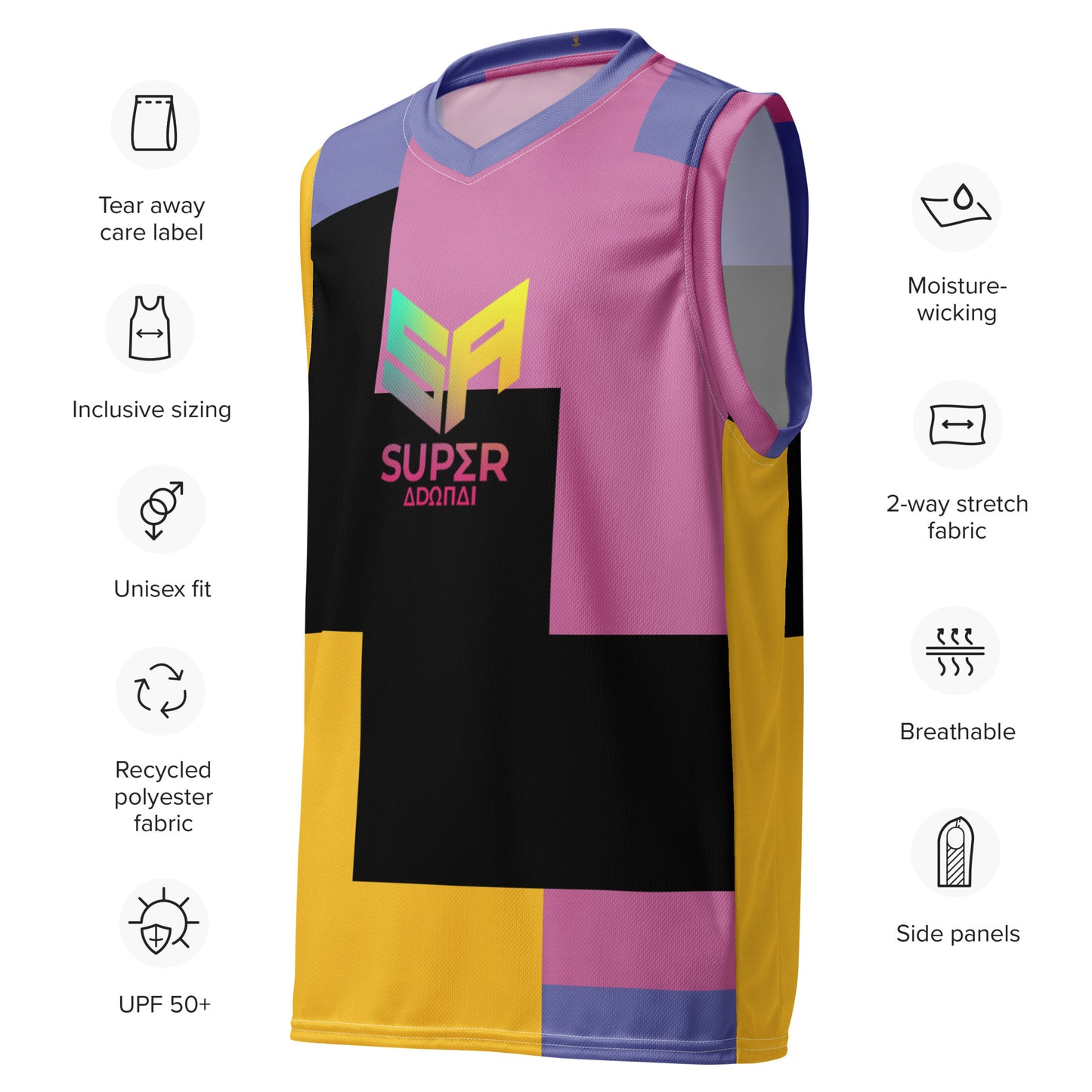 Superadonai SA Logo unisex basketball jersey