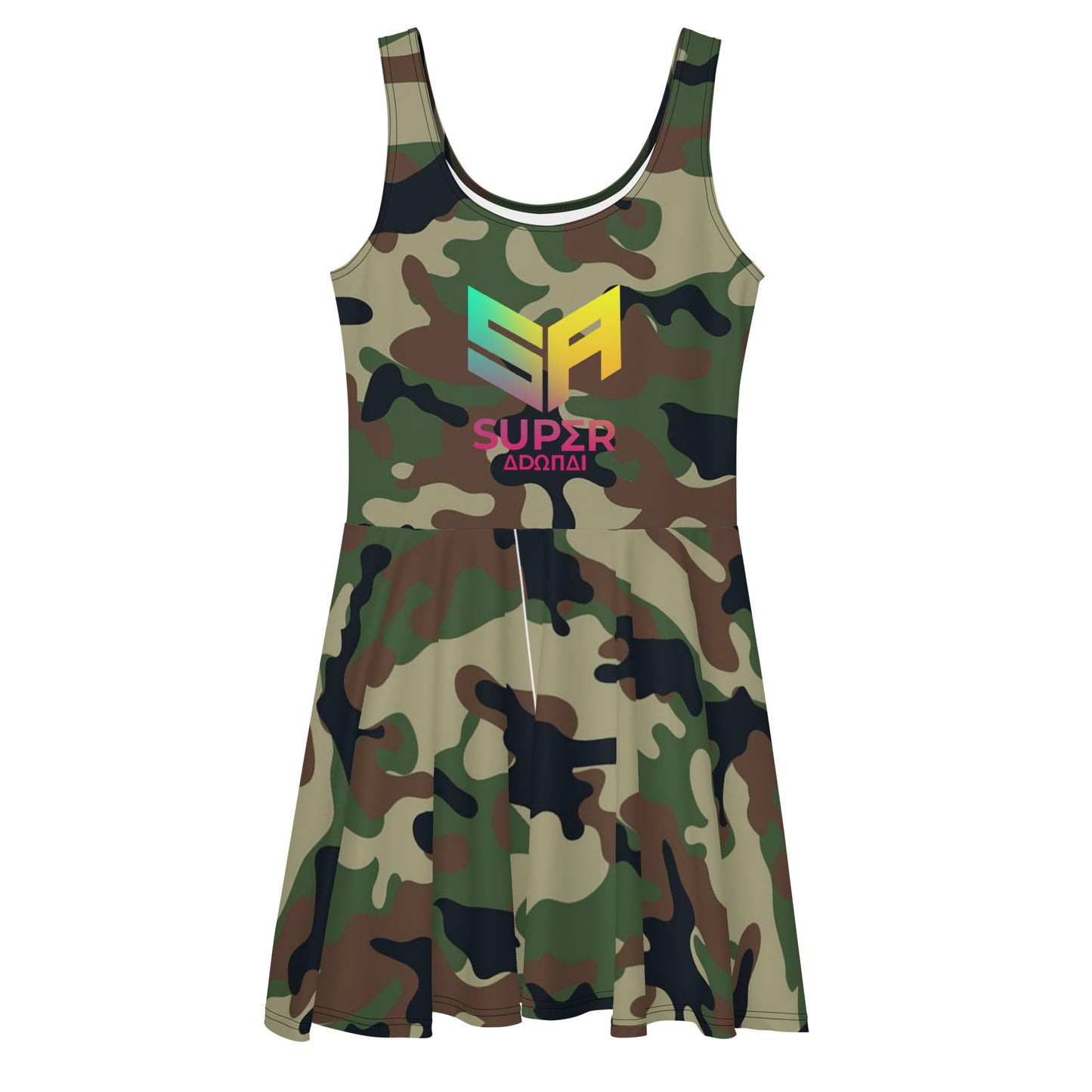 Superadonai Army fatigue Skater Dress