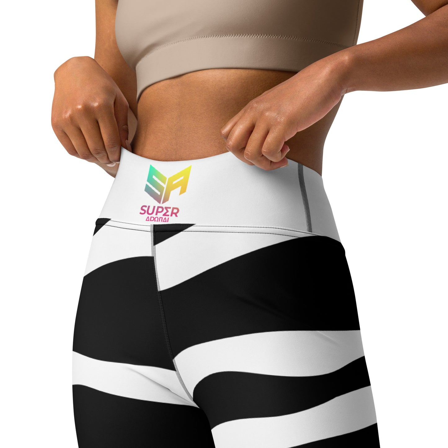 Superadonai SA Zebra print Yoga Leggings