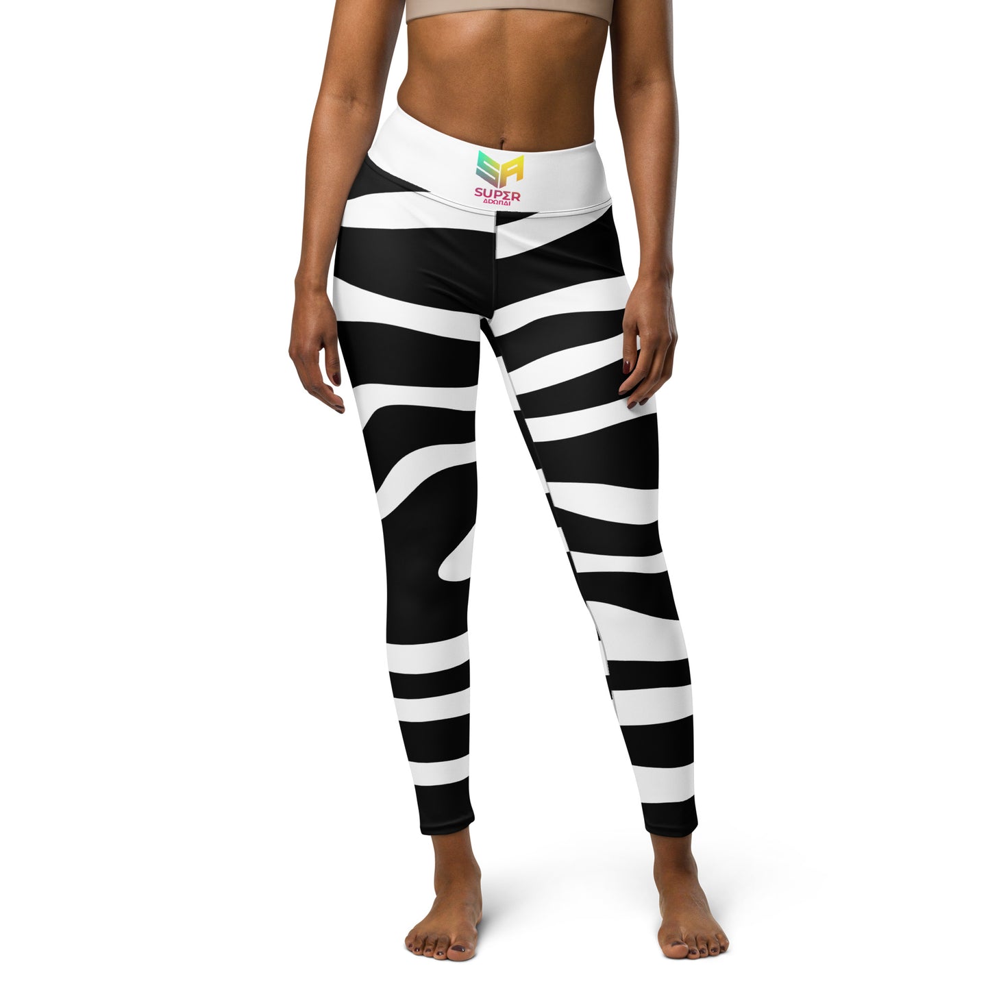 Superadonai SA Zebra print Yoga Leggings