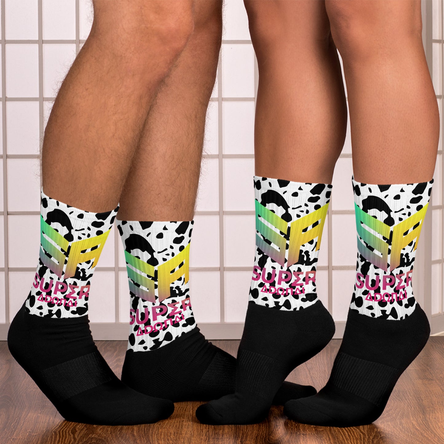 Superadonai SA Logo black and white Socks