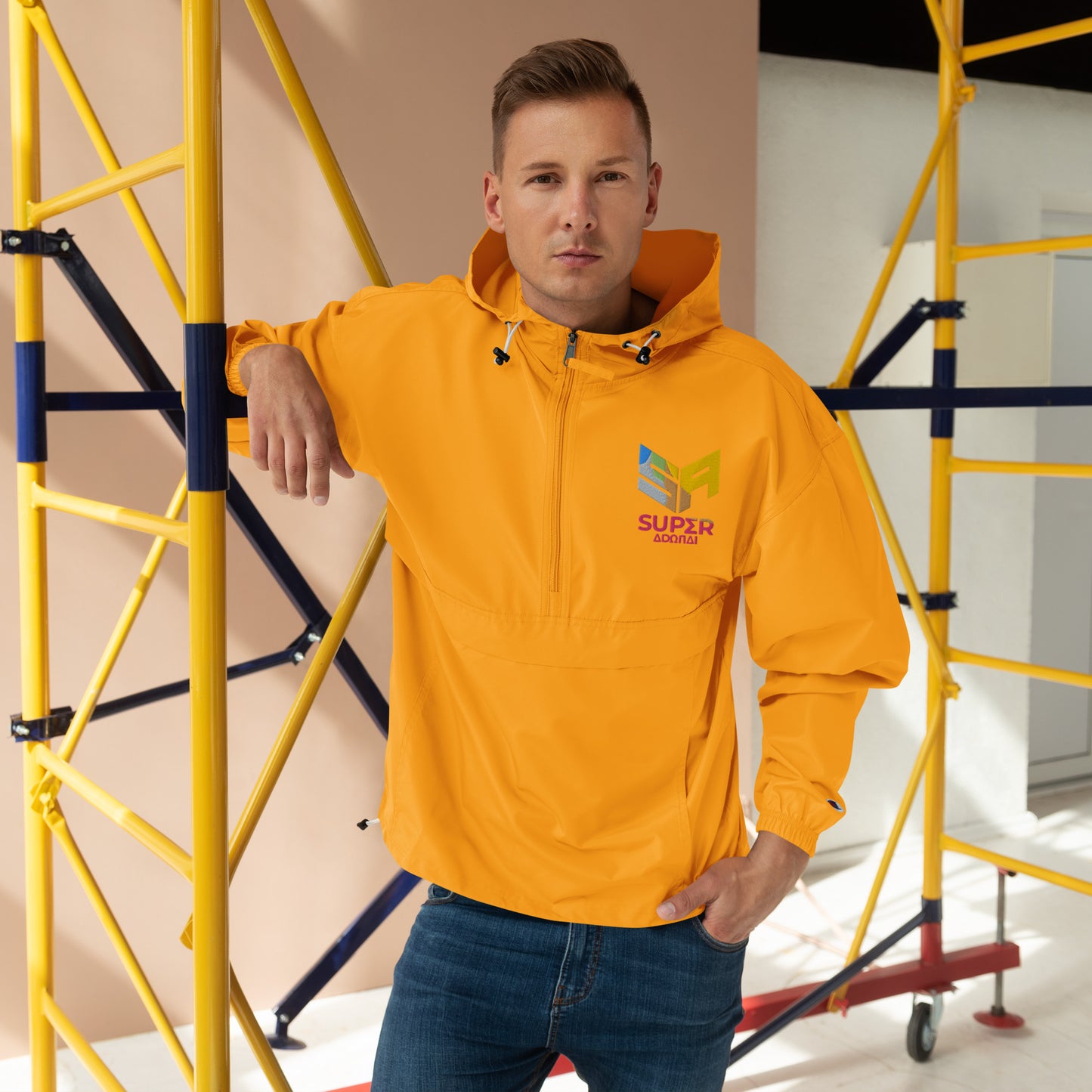 Superadonai Embroidered Champion Packable Jacket