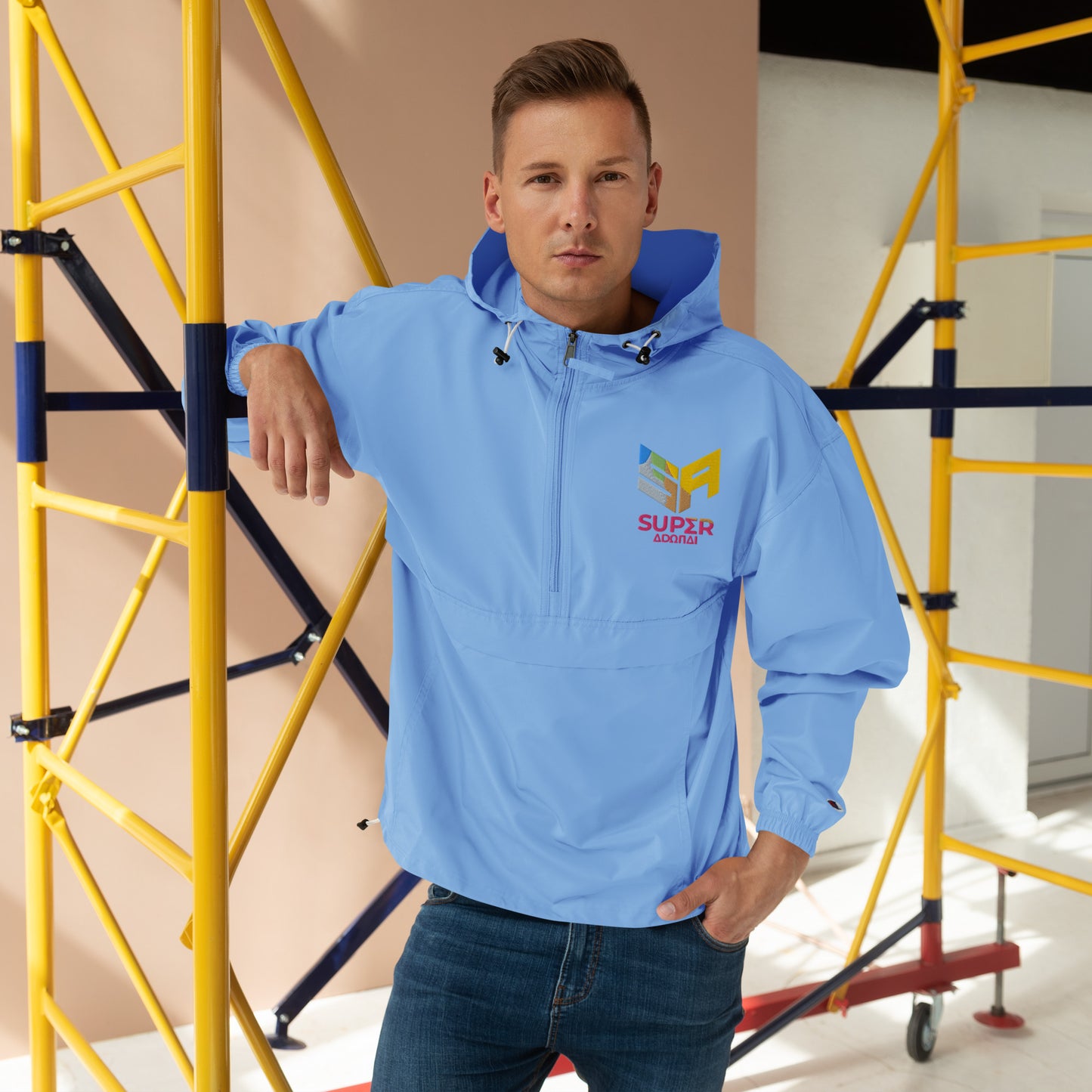 Superadonai Embroidered Champion Packable Jacket