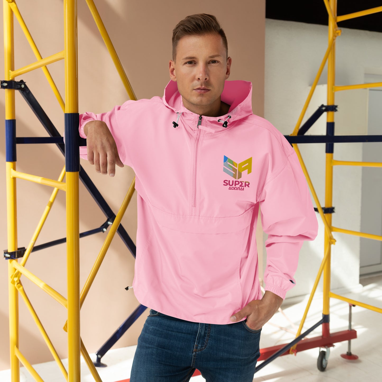 Superadonai Embroidered Champion Packable Jacket