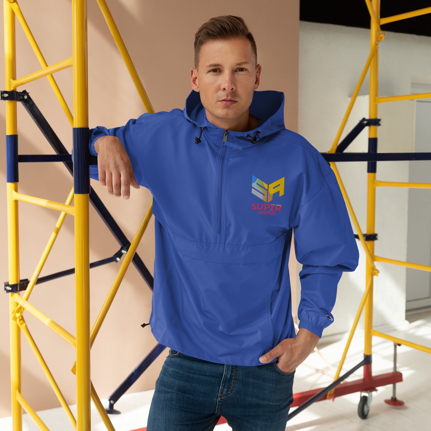 Superadonai Embroidered Champion Packable Jacket