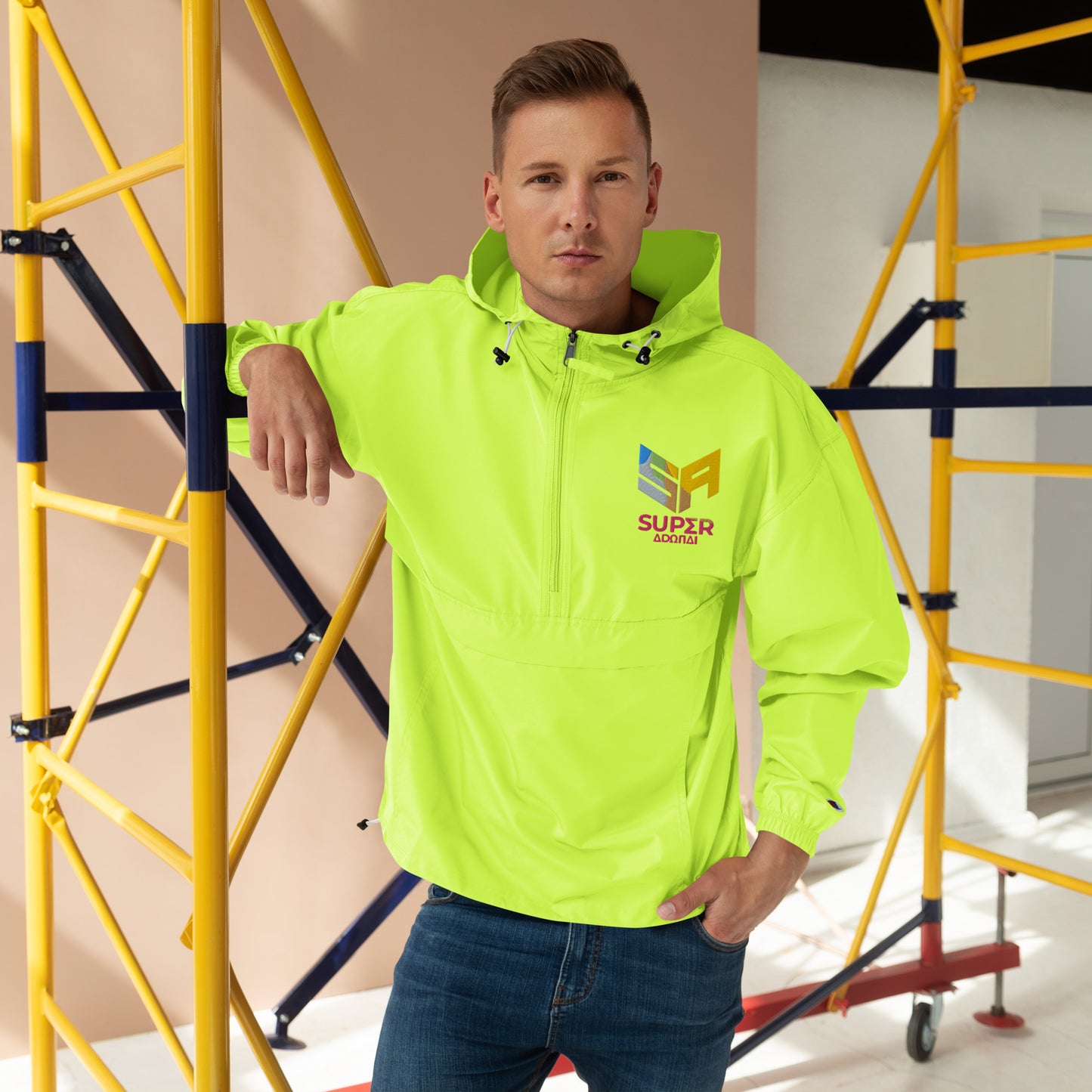 Superadonai Embroidered Champion Packable Jacket