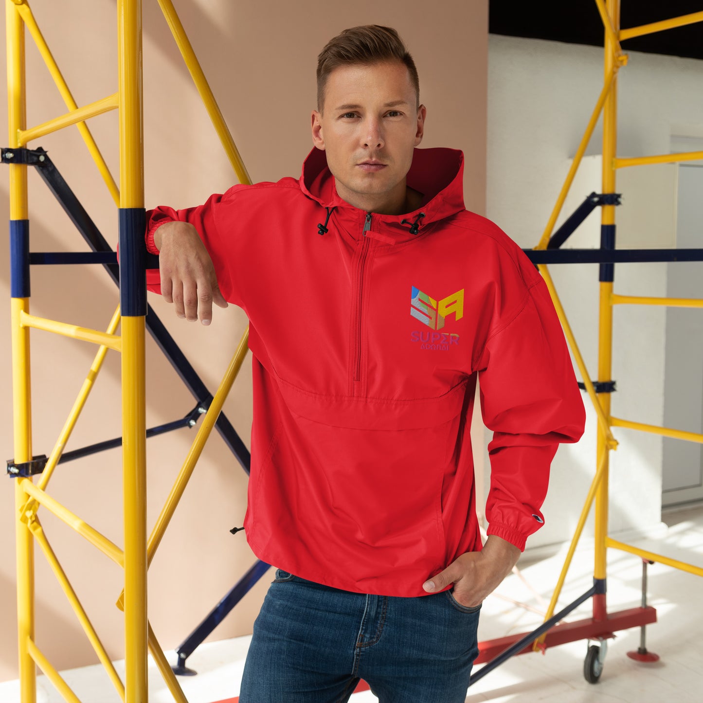 Superadonai Embroidered Champion Packable Jacket