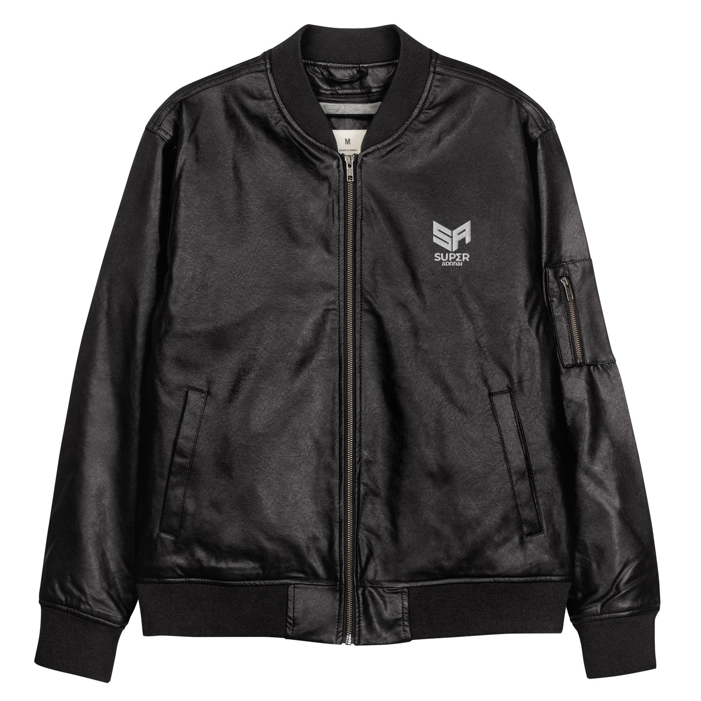 SUPERADONAI Leather Bomber Jacket