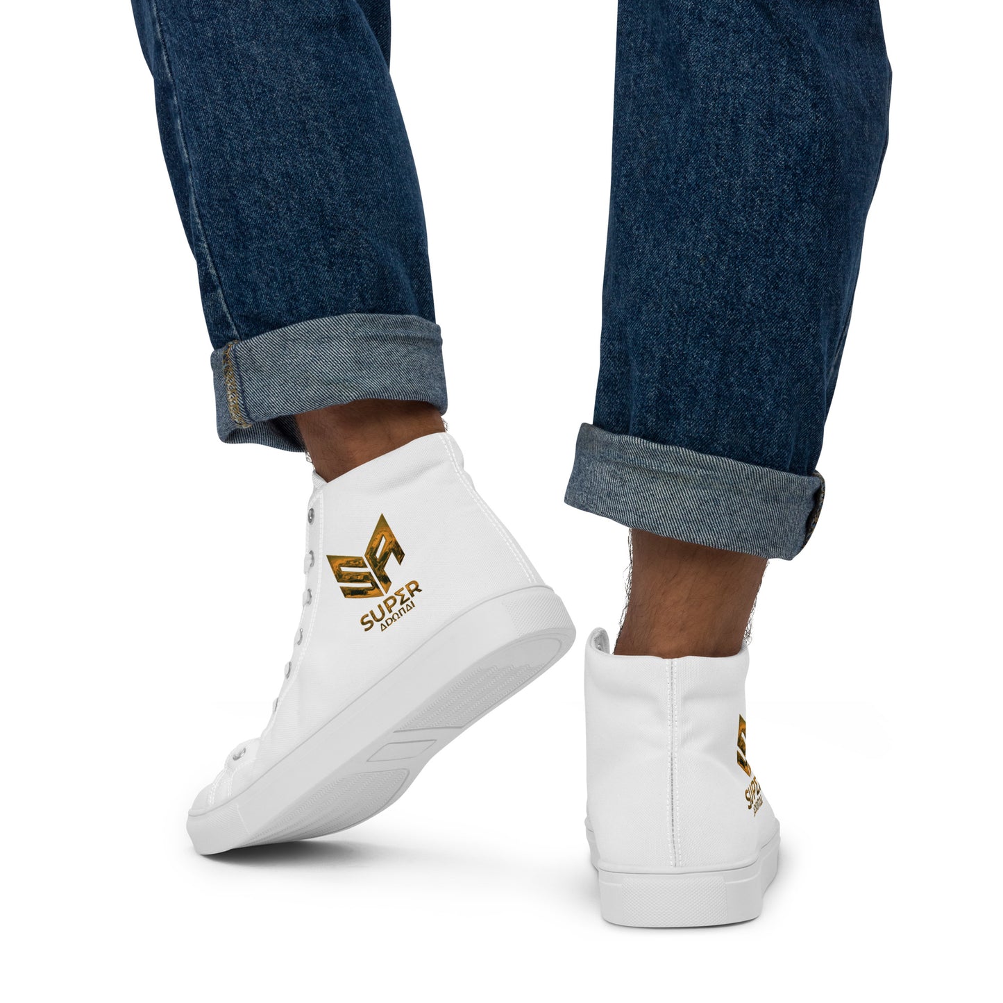 Superadonai SA Logo Men’s high top canvas shoes