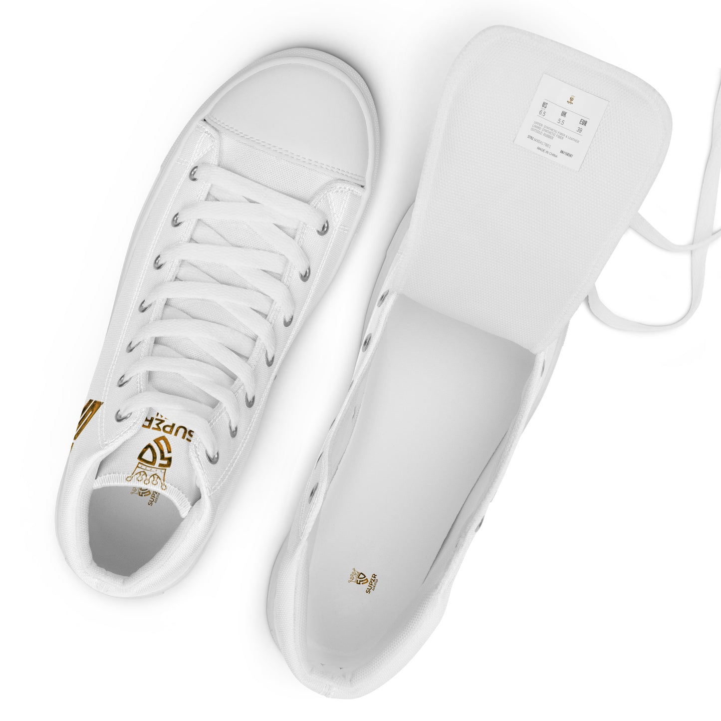 Superadonai SA Logo Men’s high top canvas shoes