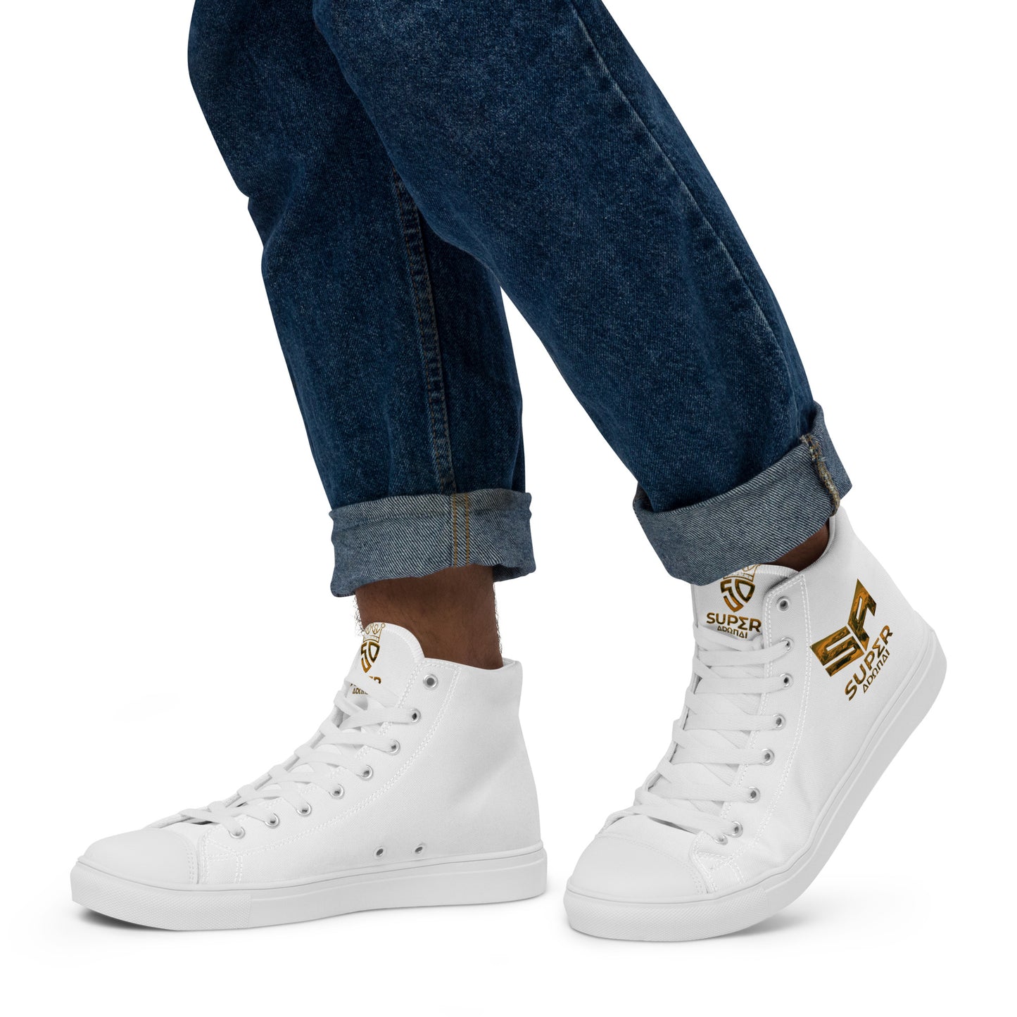 Superadonai SA Logo Men’s high top canvas shoes