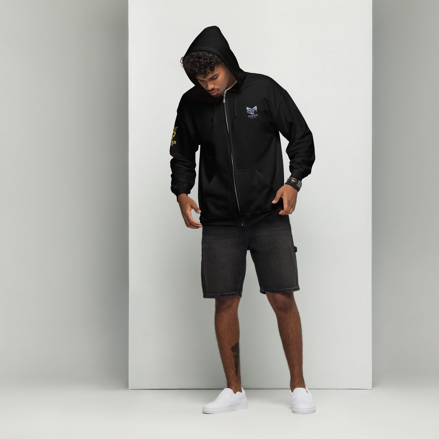 Superadonai Last Days Unisex heavy blend zip hoodie
