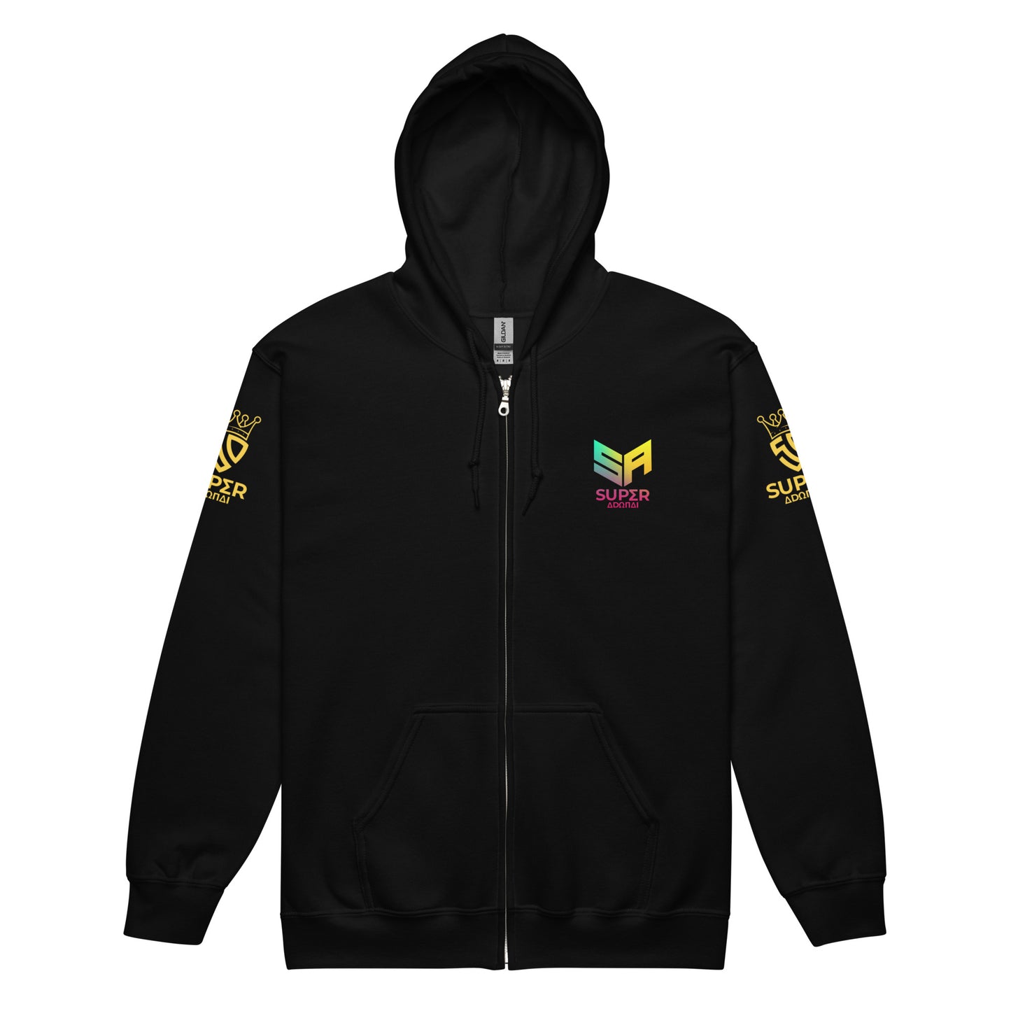 Superadonai SA Logo heavy blend zip hoodie