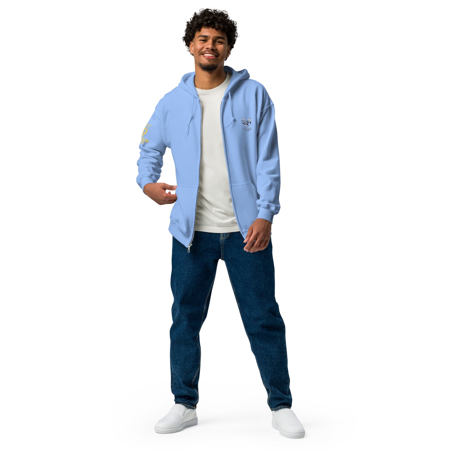 Superadonai Last Days Unisex heavy blend zip hoodie