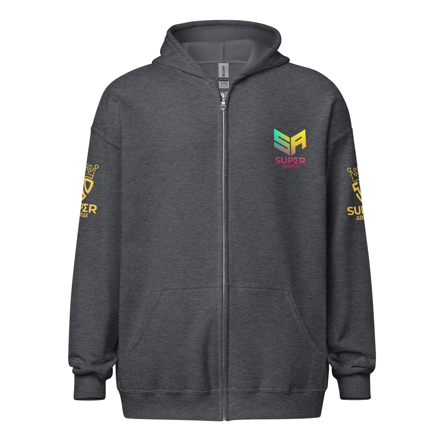 Superadonai SA Logo heavy blend zip hoodie