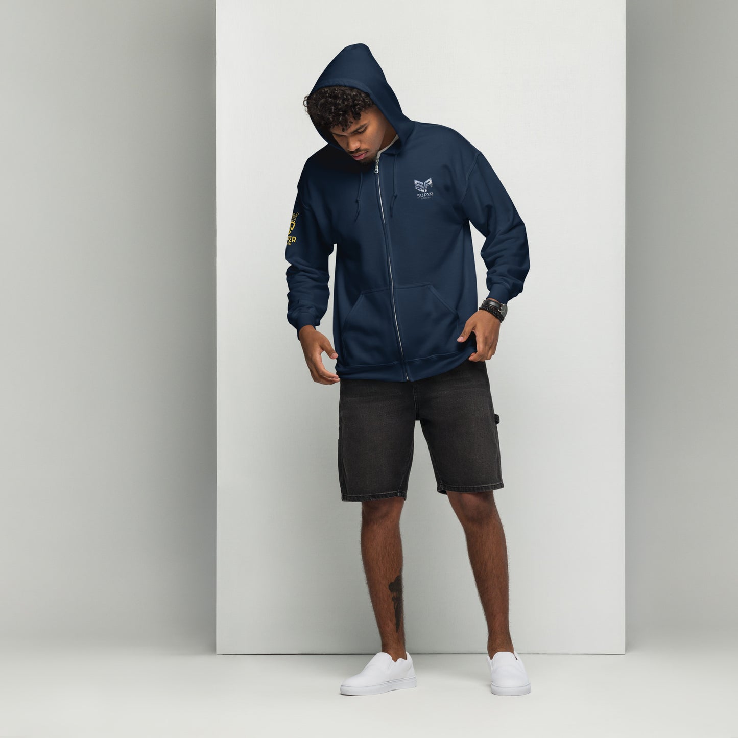 Superadonai Last Days Unisex heavy blend zip hoodie