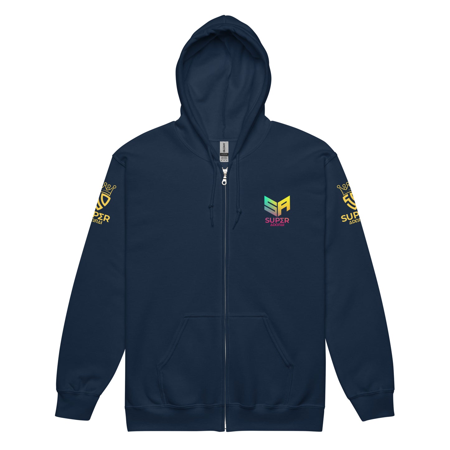 Superadonai SA Logo heavy blend zip hoodie