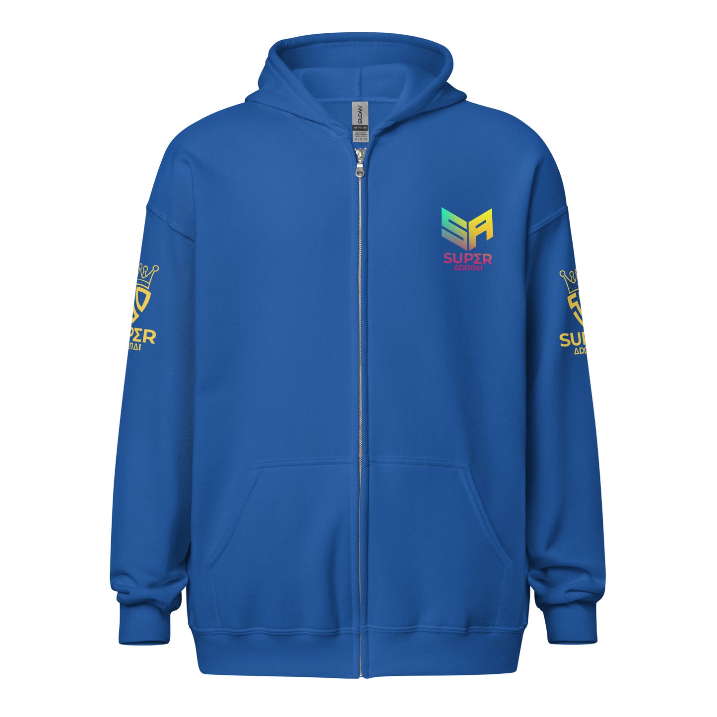 Superadonai SA Logo heavy blend zip hoodie