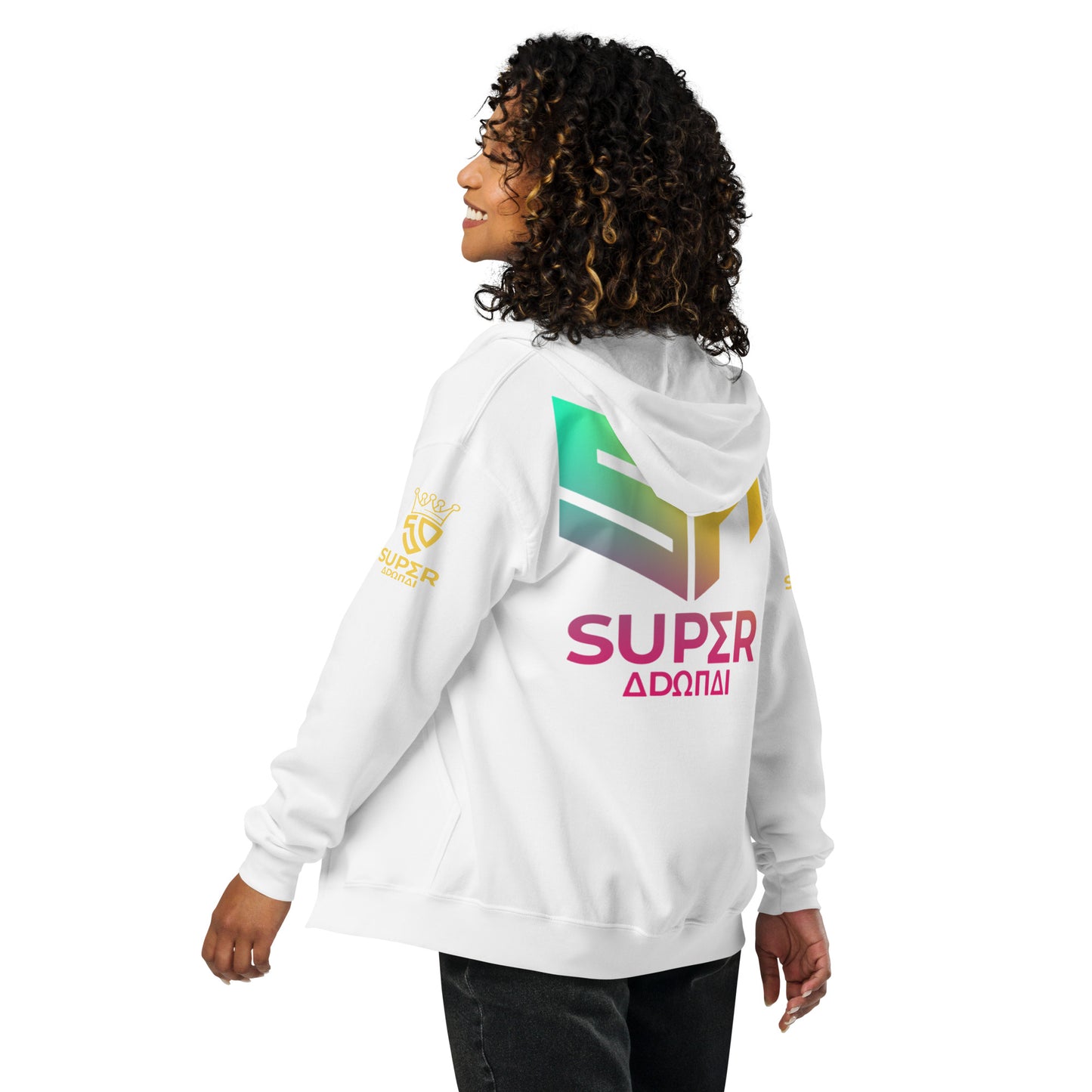 Superadonai SA Logo heavy blend zip hoodie