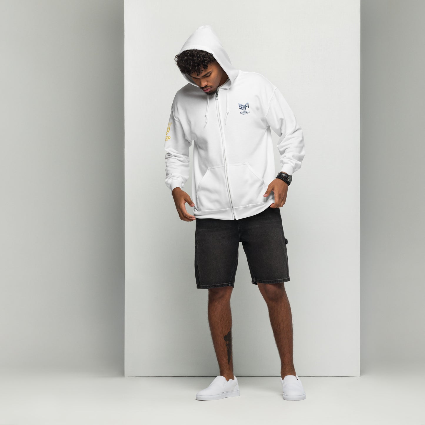Superadonai Last Days Unisex heavy blend zip hoodie