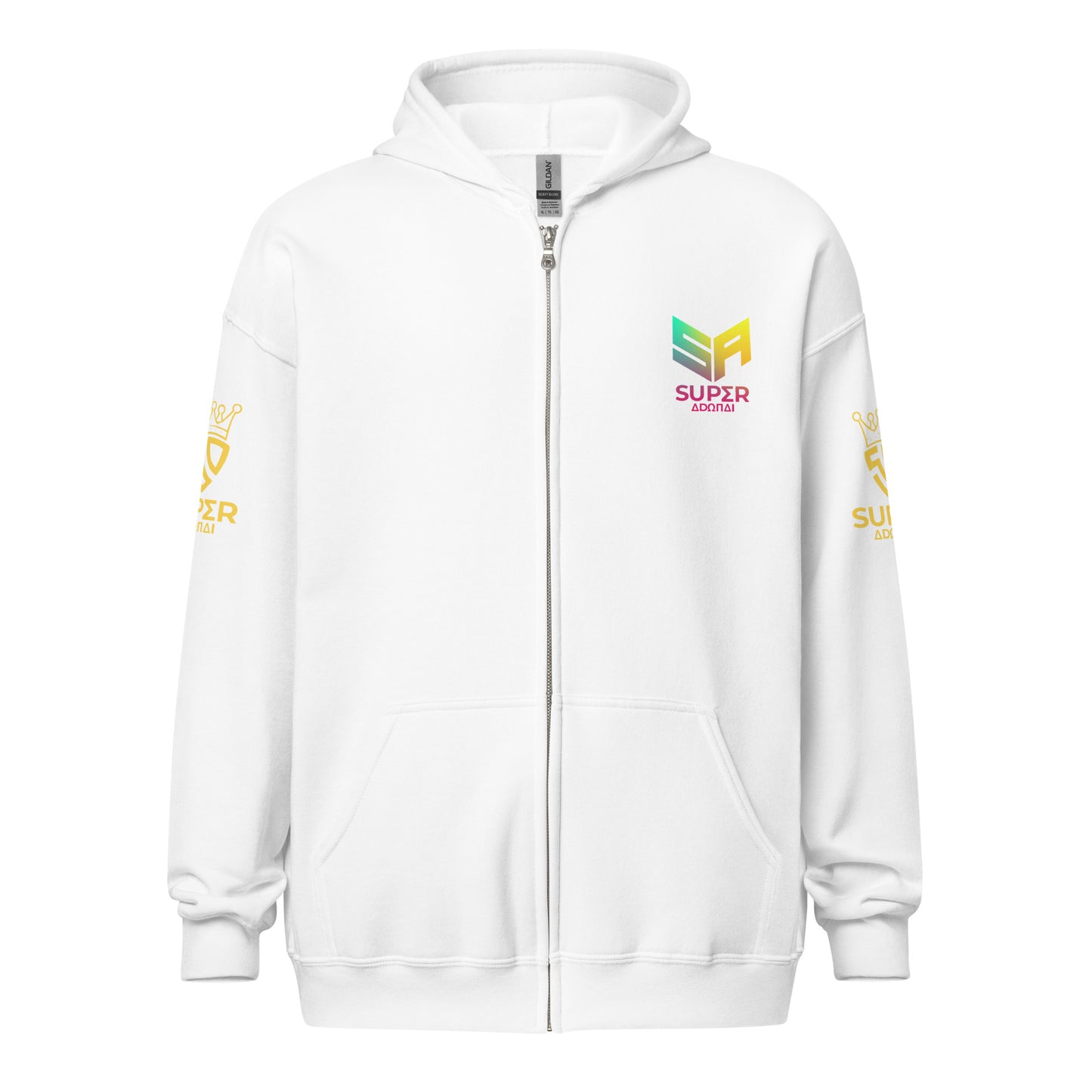 Superadonai SA Logo heavy blend zip hoodie