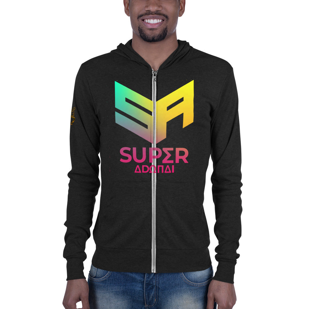 Superadonai SA Logo Unisex zip hoodie