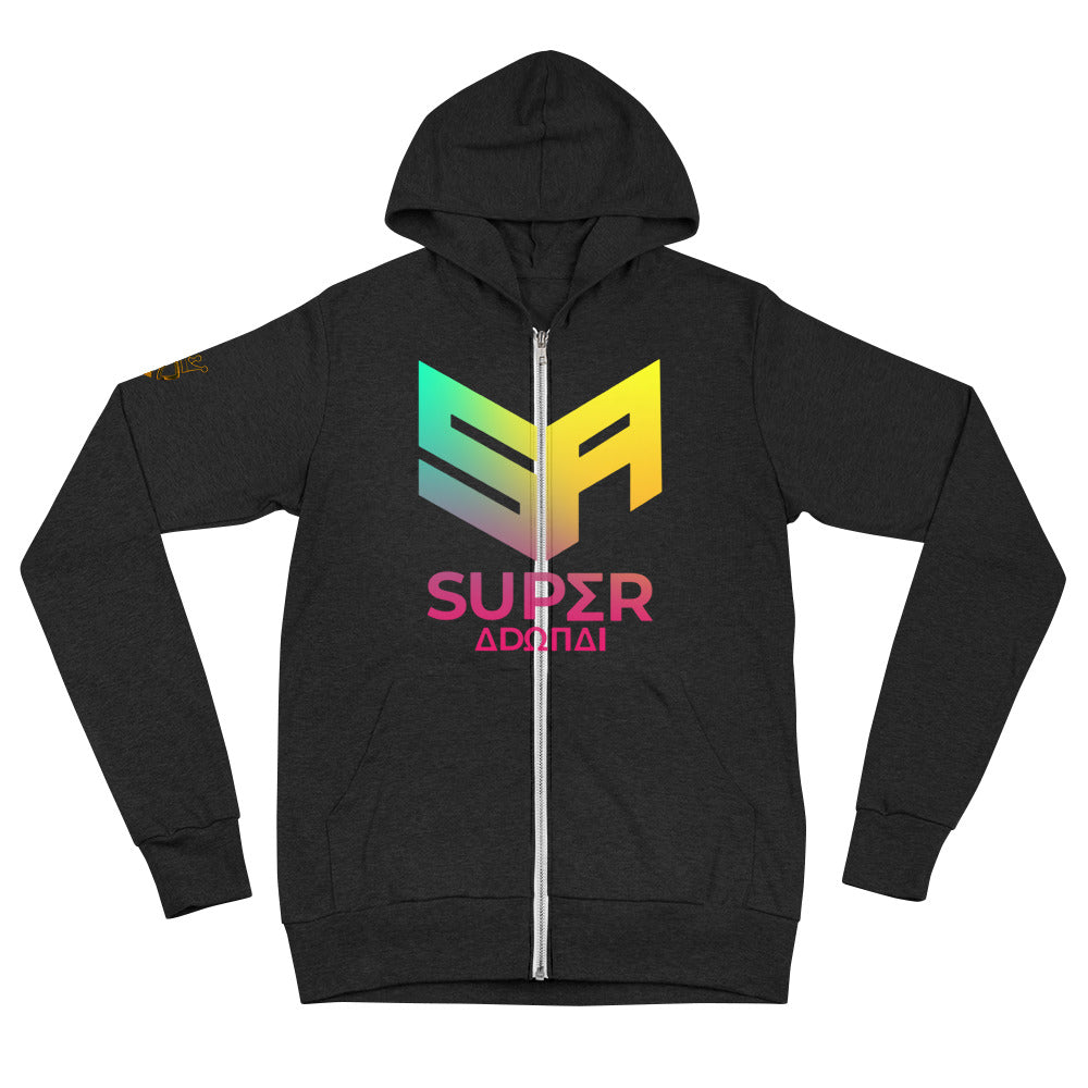 Superadonai SA Logo Unisex zip hoodie