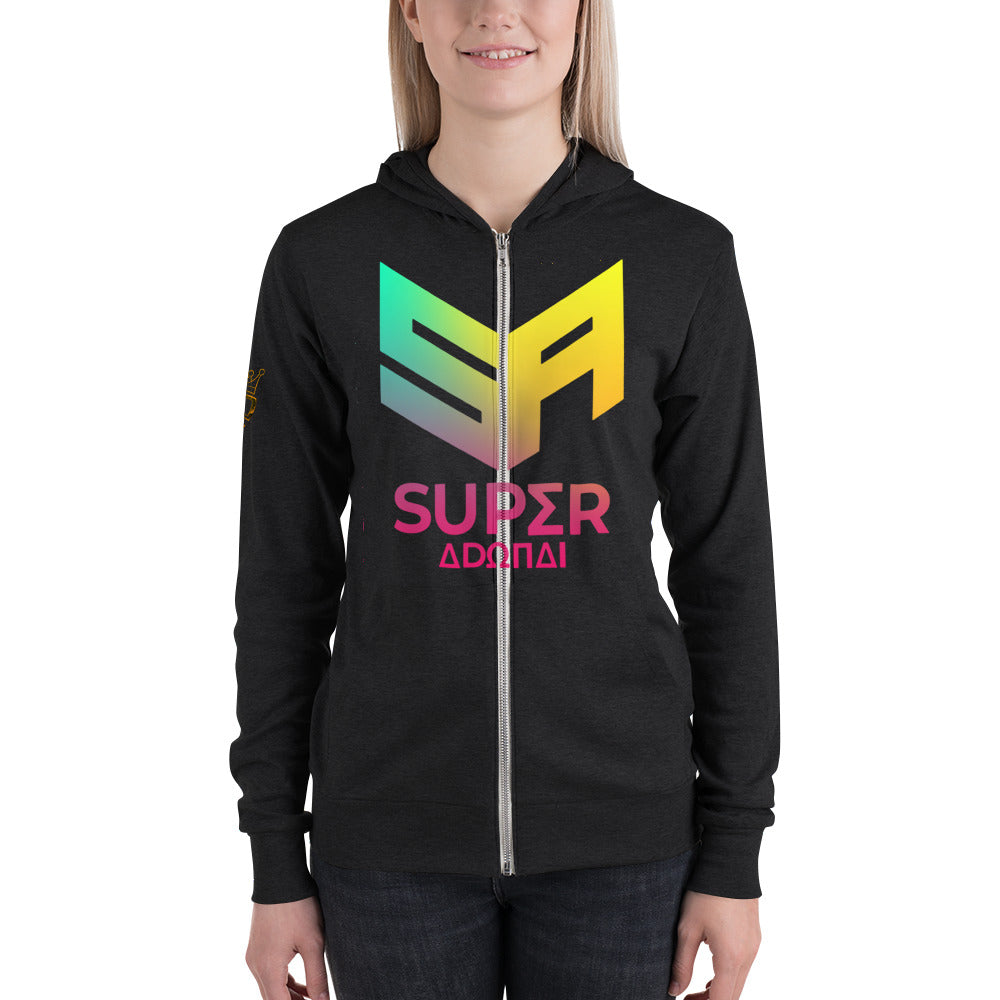 Superadonai SA Logo Unisex zip hoodie