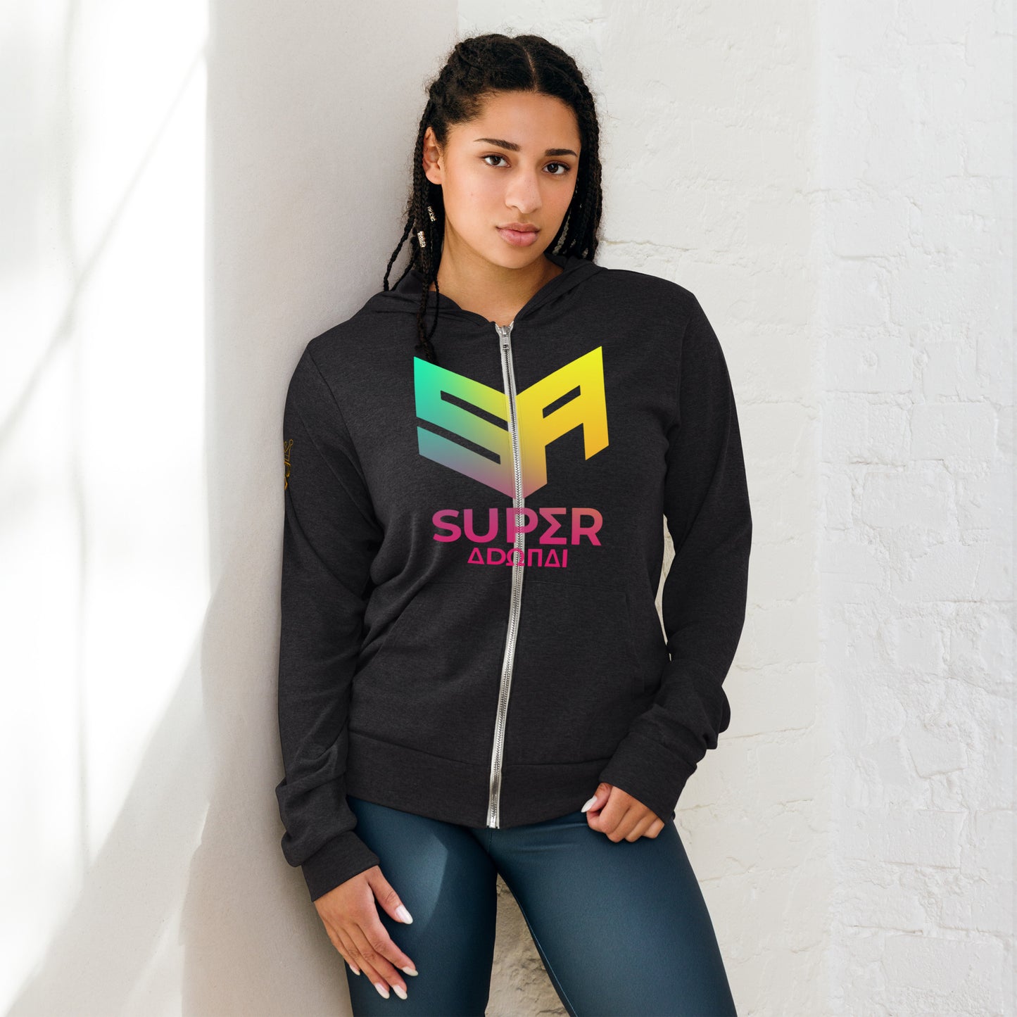 Superadonai SA Logo Unisex zip hoodie
