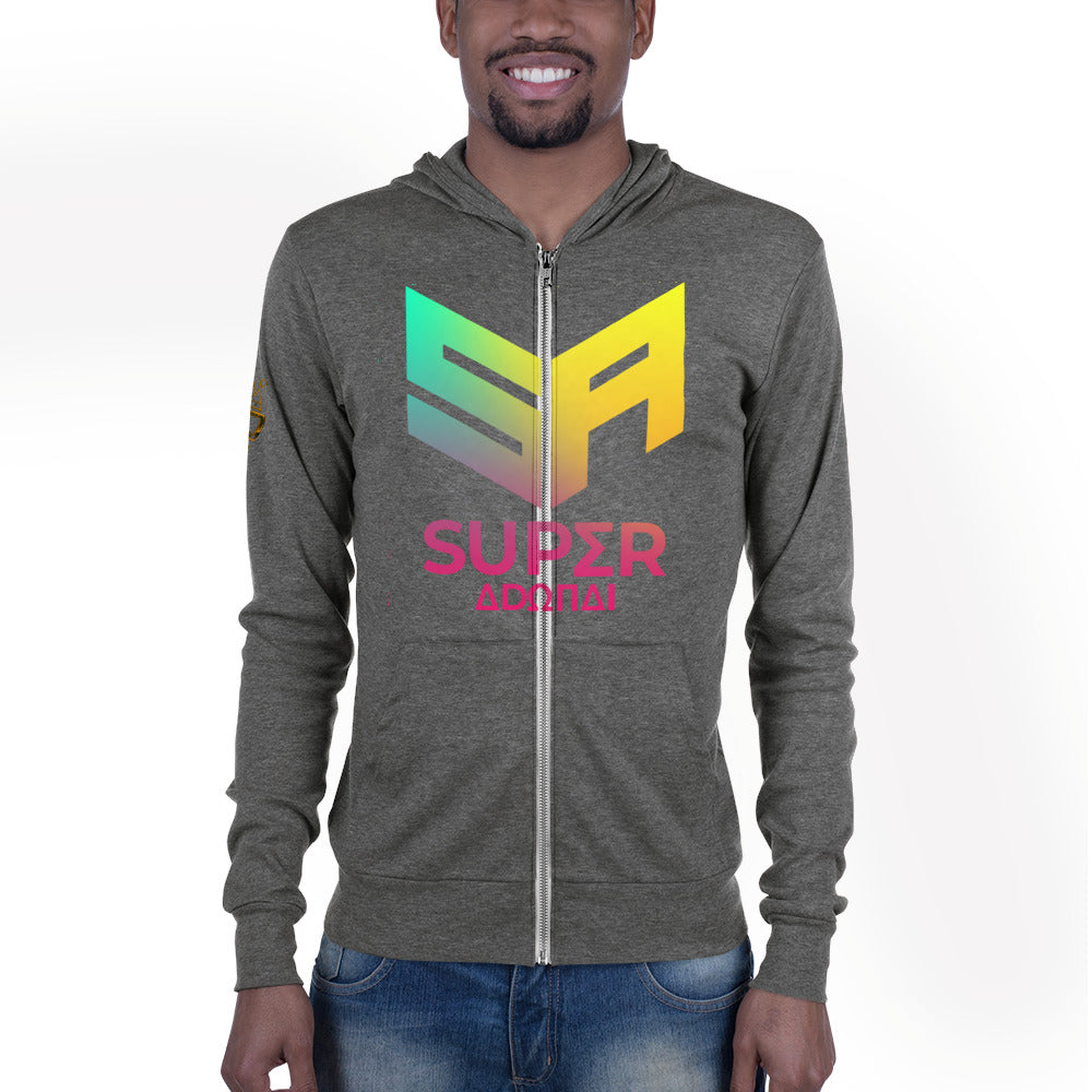 Superadonai SA Logo Unisex zip hoodie
