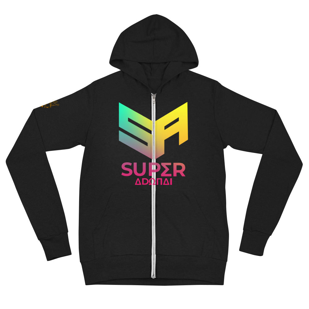 Superadonai SA Logo Unisex zip hoodie